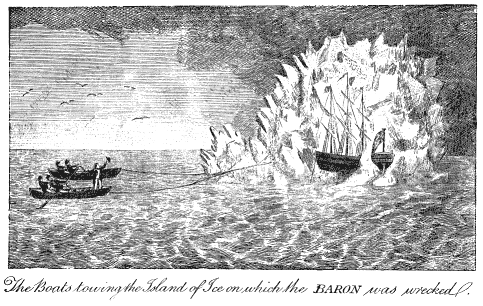 The Boats Towing the Island of Ice on which the Baron was wrecked