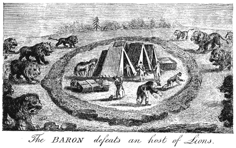 The Baron defeats an host of Lions.